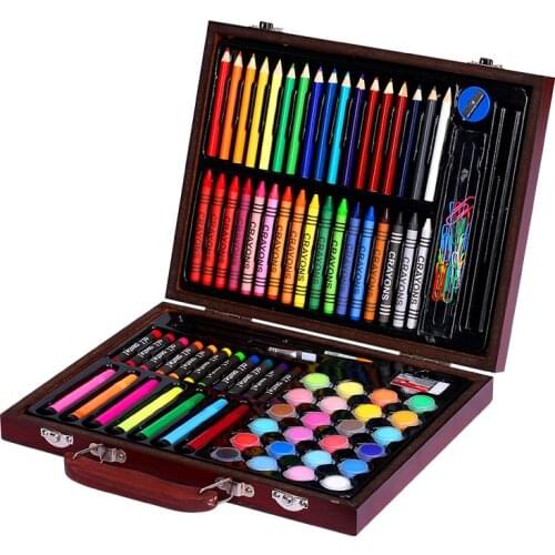 113pcs Art Sets For Kids With Wooden Case, Painting Drawing Tools, Color Pencils Set, Birthday Gift