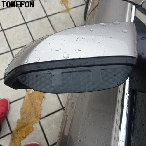 2Pcs Car Rearview Mirror Rain Eyebrow Shield Cover Flexible Protector PVC Accessories For NISSAN TIIDA Qashqai Morano X TRAIL