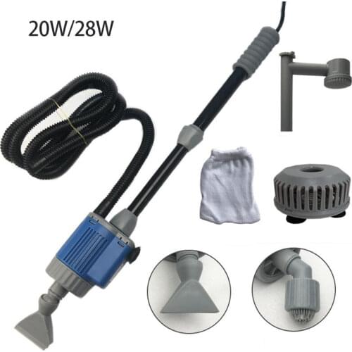 20/28W Electric Aquarium Fish Tank Water Change Pump Aquarium Cleaning Tool Water Changer Gravel Cleaner Siphon Filter Pump