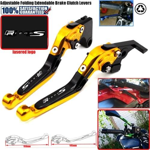 20 Colors Laser Engraved Logo For BMW R1200S R 1200S 2006 2007 2008 Blue&Titanium CNC Adjustable Motorcycle Brake Clutch Levers
