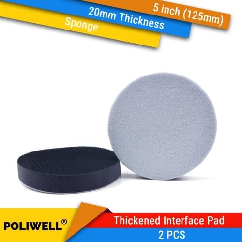 20mm Thickened Buffering Pad 5 Inch Soft Sponge Interface Pad 125mm Hook and Loop Sanding Pads Protector Power Tools Accessories