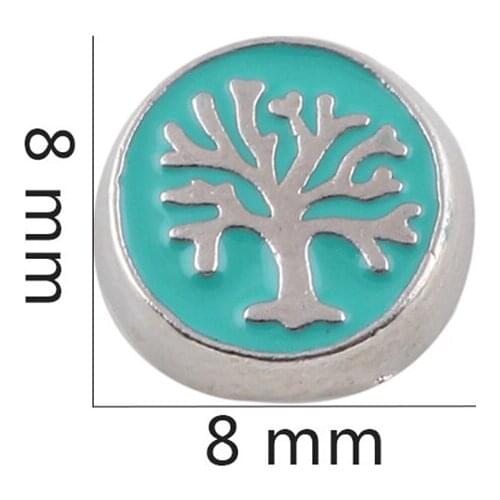 20Pcs/lot Blue Tree of life Floating Charms Hand-made DIY for Glass Lockets