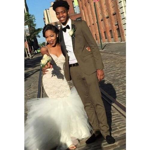 2021 Aiden Two Pieces Slim Fit One Button Mens Suit For Prom Wedding Grooms Tuxedos Suit