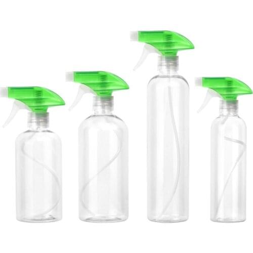 250/400/500ml 2Pcs Clear Refillable Disinfectant Lotion Dispenser Transparent Spray Bottle Plant Watering Tool