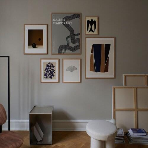 Abstract Leaves Poster Black White Bird Canvas Painting Flower Art Print Nordic Modern Wall Picture For Living Room Home Decor