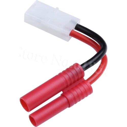 HXT 4.0mm to Female Tamiya Connector Adapter With 14AWG Silicone Wire Cable 1.96" (50mm) For RC Charger ESC Motor