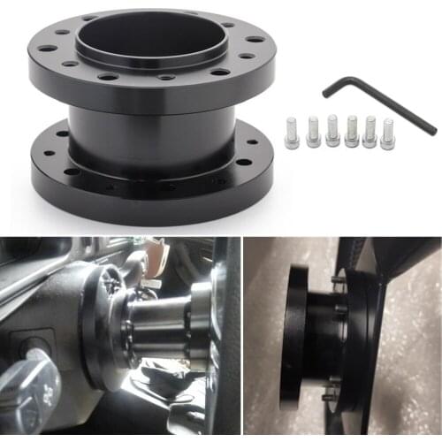 ADDCO Aluminum Alloy 50mm Height Car Steering Wheel Hub Extension Adapter Spacer ADDG50MMBK