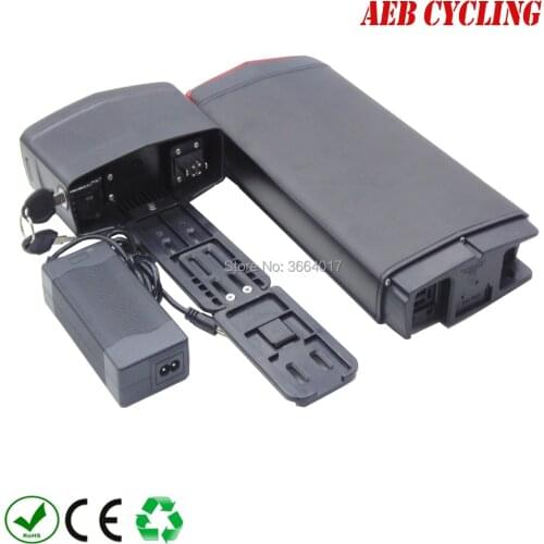 EU US no taxes free shipping 250W/350W/500W 36V 17Ah rear rack RB3 Li-ion 18650 rechargeable battery pack for ebike with charger
