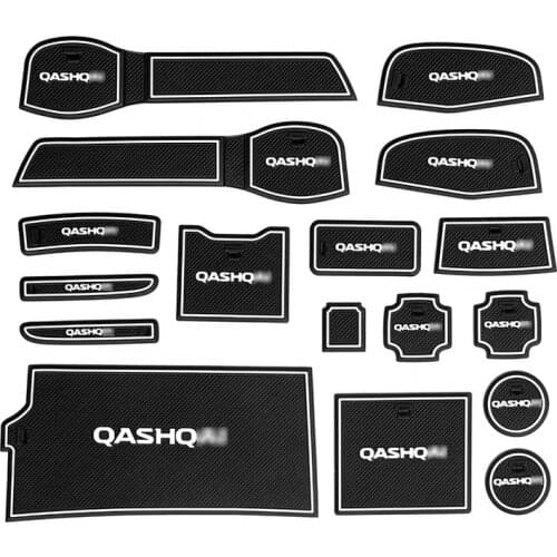 Car accessories Non-slip auto Interior door gate pad cup mat for nissan qashqai j11 2019 2021 18pcs/lot