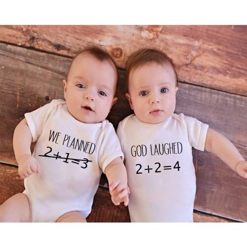 Twins Announcement Funny Twins Pregnancy Announcement Twins Multiples Announcement Twins Romper Surprise Pregnancy