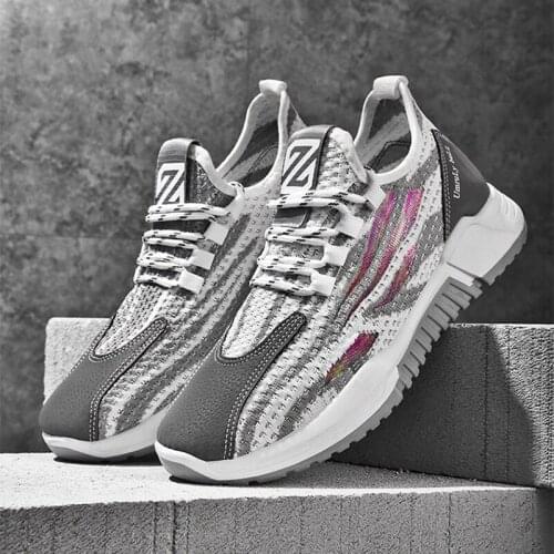 New Designer Trendy Sneaker for Men Air Mesh Breathable Mens Tenis Walking Shoes Non-slip Rubber Casual Sneaker Running Shoes