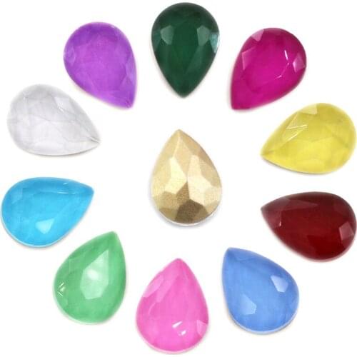 HFOUR 10x14mm 13x18mm Teardrop Shape Glass Crystal Mocha Pointback Rhinestones For Jewelry Making /Crafts/Nail Decoration