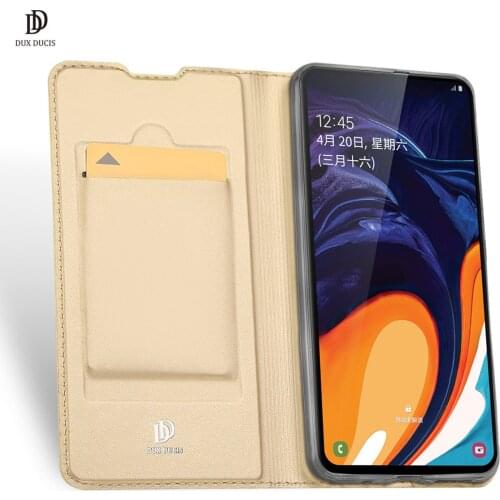 For Samsung Galaxy A60/M40 DUX DUCIS Skin Pro Series Leather Wallet Flip Case Full Protection Steady Stand Magnetic Closure