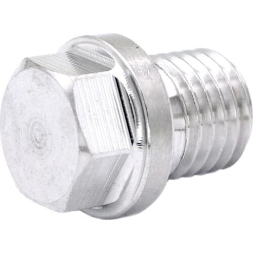 M12x1.5mm Male 304 Stainless Steel Countersunk End Plug With Flange Hex Head Socket Pipe Fitting