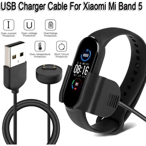 Magnetic Charger Cable for Xiaomi Mi Band 5 Smart Fast Charger Cable Portable for MiBand 5 NFC USB Charging Clip Cable Cradle