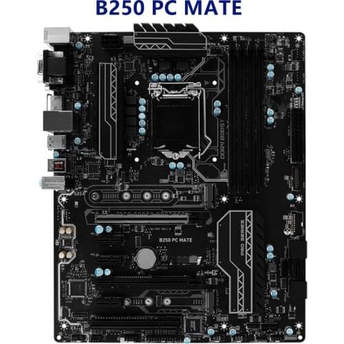 For MSI B250 PC MATE motherboard Socket LGA 1151 SATA3 USB3.0 B250 Used Desktop motherboard i3 i5 i7 7100 7500 7700
