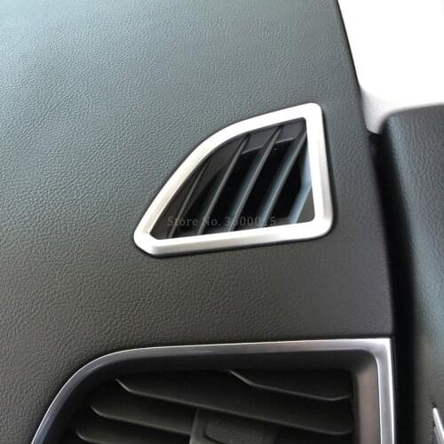 For Ford Edge 2015 2016 2017 Matte Air Condition Vent Outlet Cover Trim Ring Decoration Frame Interior Accessories Car Styling