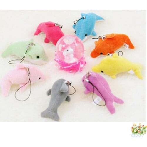 Kawaii Mini Wedding Gift Bouquet Decor Plush DOLL Dolphin Stuffed toy phone straps Pendant TOY doll TOY Accessories Toys 6CM