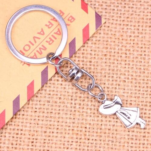 New Fashion Keychain 12x24mm girl hat Pendants DIY Men Jewelry Car Key Chain Ring Holder Souvenir For Gift