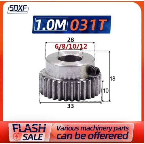 One piece of 1Modulus31 tooth inner hole 6/8/10/12mm gear, boss gear