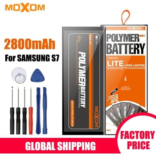 Original MOXOM Mobile Phone Battery For Samsung Galaxy S7 G9300 G930F SM-G930 G930 2800mAh Real Capacity With Tool