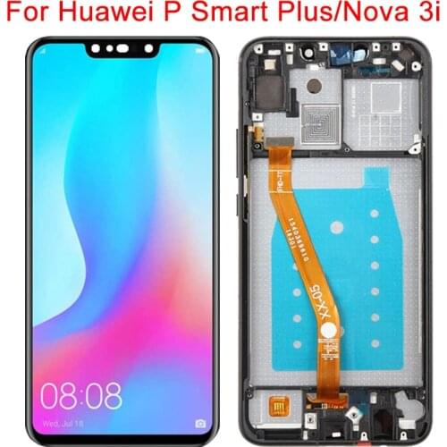 Original Nova 3i LCD For Huawei P Smart Plus Display With Frame LCD Touch Screen 6.3" INE-LX1 INE-LX2 Panel Digitizer Assembly