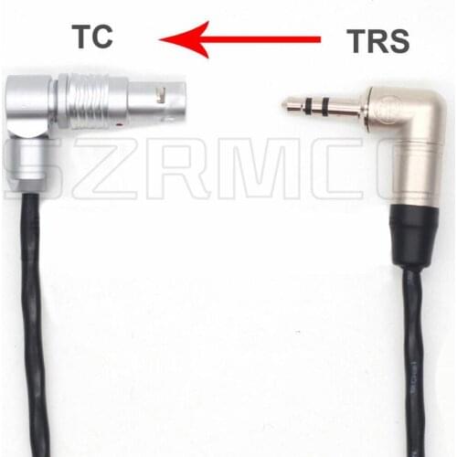 Right Angle 0B 5 Pin to Right Angle 3.5mm Tentacle Sync Zaxcom Timecode Cable for ARRI Alexa Mini/XT Camera Sound Devices
