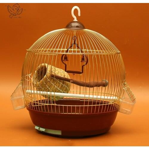 TT Budgerigar Bird Cage Large Stainless Steel Electroplated Starling Brother Xuan Feng Peony Iron Art
