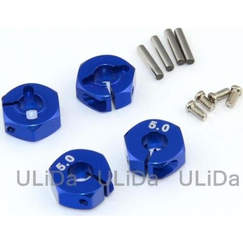 RC Aluminum 5.0 Wheel Hex Drive With Pins & Screws 4P HSP HPI Tamiya Car Red Blue