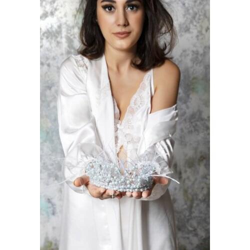 Luxury Handmade Wedding Crown Hair Jewelry Bridal Headpiece Crystal Tiaras Bride Party Crowns Wedding Hair Accessories