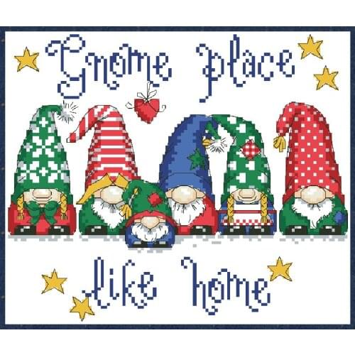 Merry Christmas Counted Cross Stitch Patterns Embroidery Kit All For Needlework Printed Canvas 14CT 11CT DIY Craft Kits Painting