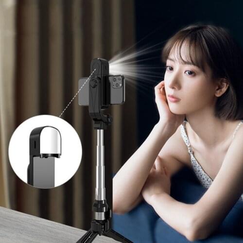 Tripod Selfie Stick Mobile Phone Beautification Flood Lamp Live Desktop Stand Bluetooth Selfie Stick Tripod for IOS Android