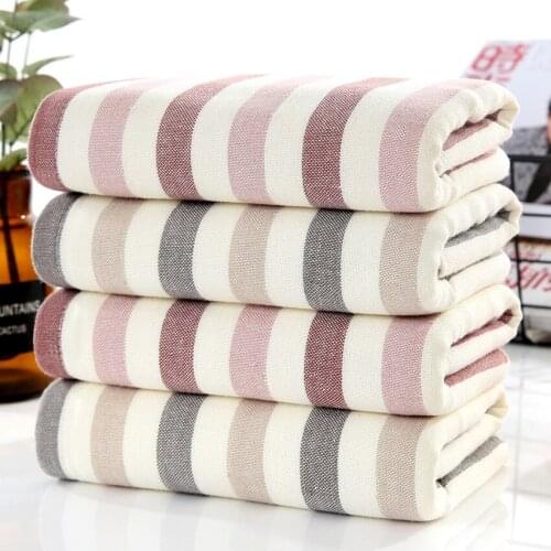 Face-care Pure Cotton Face Towel Reactangle Household Stripe Towels Strong Water Absorption Kids Adults for Home Toalla De Cara