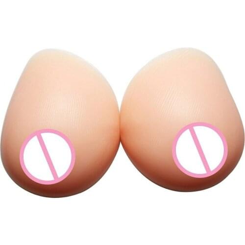 Womens Fashion 2000g Beige Silicone Artificial Fake Boobs Silicone Breast Forms Bra Mastectomy Intimates Cosplay Handmade Gifts