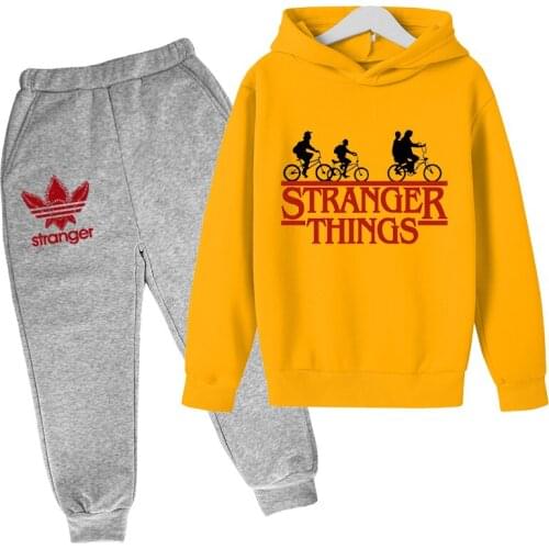 Winter suit for girls Stranger Things Oversized Hoodie Graphic Sweatshirt boy Funny Hoodies Harajuku Clothes pullover suit 2021