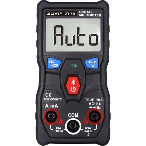 ZT-5B Wireless Digital Multimeter Auto-Ranging True RMS 6000 Counts Voltmeter Volt Amp Ohm Hz NCV Diode Capacitance Temp