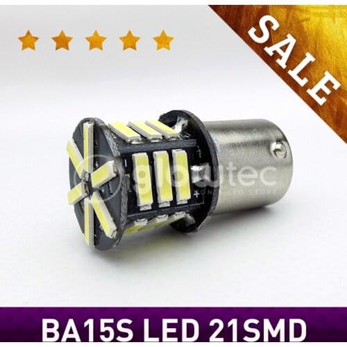1pc ba15s 1156 21smd 7020 car led p21w bright auto light led lamp white/red bulb GLOWTEC