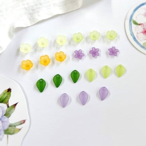 Wild Mini Acrylic Transparent Leaf Torus Material DIY Earrings Earrings Handmade Headdress Hairpin Accessories 10pcs
