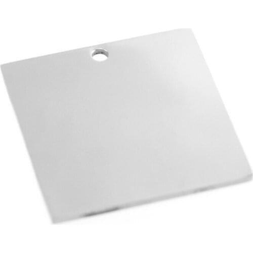 100% Stainless Steel Square Pendant Size 30mm Blank Label Double Sided Mirror Polished DIY Jewelry