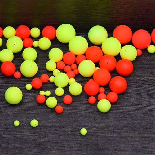 100pcs/lot EPS Foam Buoyancy Beads Beans Fishing Floats Ball 5#6#7#8#10# Anti-corrosion Flotadores Fishing Tackle Accessories