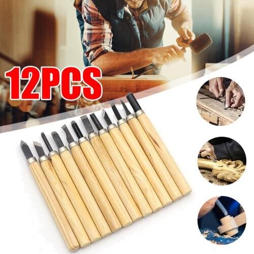 12PCS Craft Knife Set DIY Carving Stencil Scoring Hobby Chiseling Model Repairing Sculpture Tool