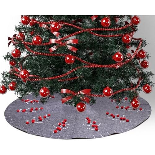120cm Christmas Tree Skirts Cloth Base Floor Mat Cover XMAS Party Decoration Floor Mat Cover Ornaments Slipcover Decor