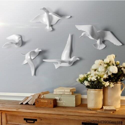 2 Sets Wall 3D Stickers Europe Bird Wall Ornaments Wall Hanging Crafts for Living Room Wall Home Decoration
