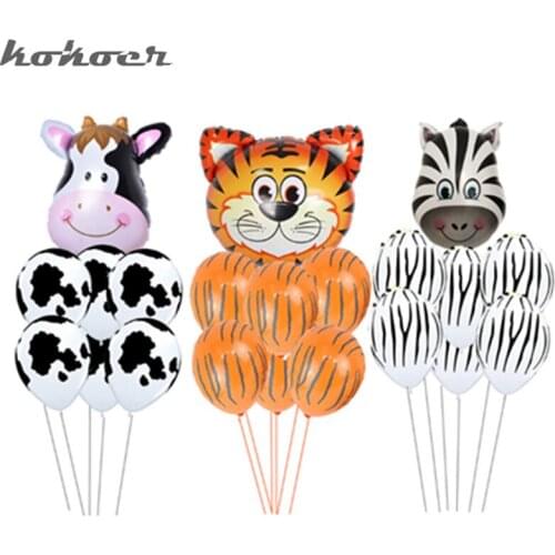 20pcs Latex Animal Balloons Birthday Jungle Party Safari Party Jungle Theme Party Balloon Birthday Party Decoration Kid toys