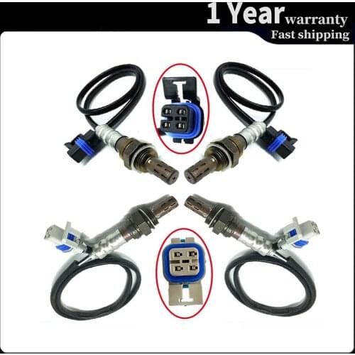 4pcs 4 Wires Lambda O2 Oxygen Sensor Up / Downstream for Express 1500 2500 3500 Savana 1500 2500 3500 2003-2007 Auto Parts