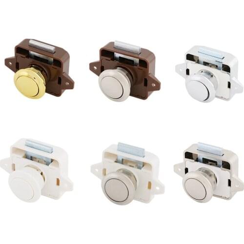 5Pcs Rv Push Button Cabinet Door Catch Lock Caravan Motorhome Camper Latch Cupboard Knob Locks Of Cabinet Cupboard Door