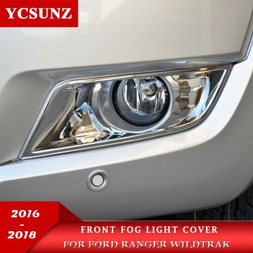ABS Chrome Fog Lights Covers Car Accessories Lamp Hood For Ford Ranger T7 Wildtrak 2016 2017 2018
