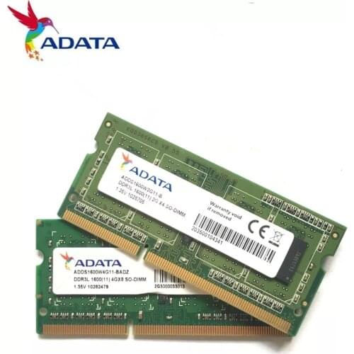 ADATA DDR3 DDR3L 1,35 V 1,5 V SO-DIMM 2GB 4GB 8GB 1333MHz 1600Mhz memory Ram PC3-12800 for portable Acer ThinkPad portable RAM