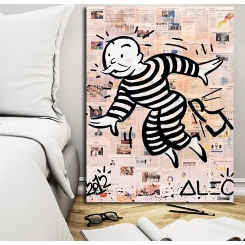Alec Monopolyingly Get Out Of Jail Free Wall Art Canvas Posters Prints Painting Pictures For Bedroom Modern Home Decor Framework
