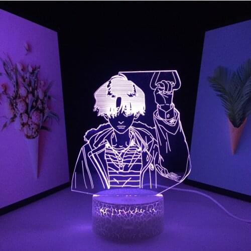 Animation Peripherals Young Man Grabbing The Handrail 3D LED Lamp Home Bedroom Decoration Night Light forFestival Birthday Gifts